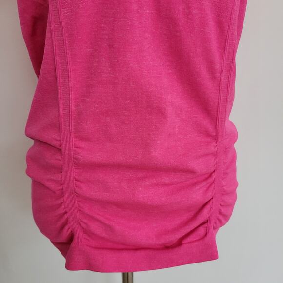 Athleta Fastest Track Short Sleeve Shirt Hot Pink Stretch Running Women Small - Picture 6 of 10